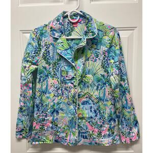 Lilly Pulitzer Pajama Woven top Multicolor Lilly's House size XS